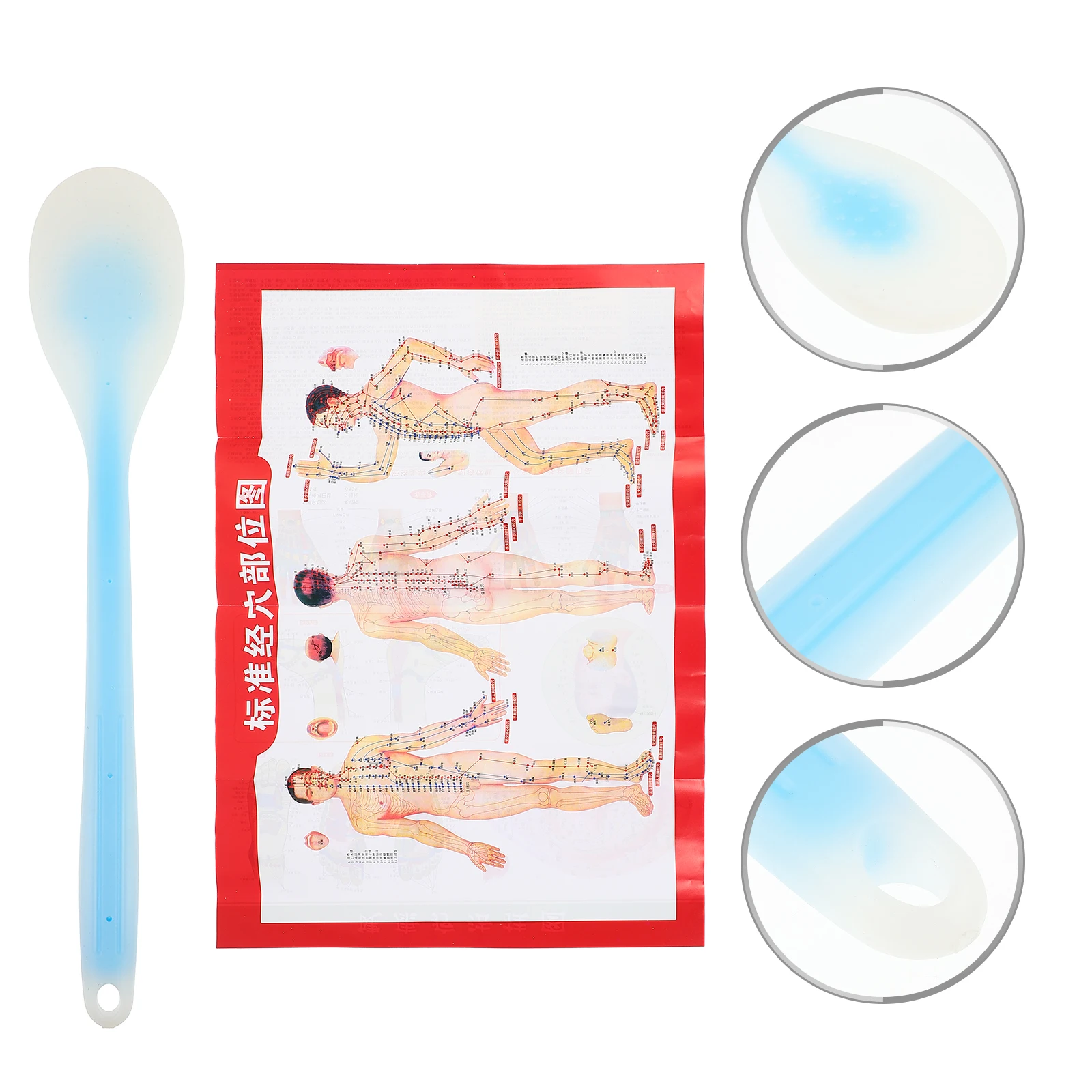

Silicone Meridian Pats Massage Tool Body Beating Stick Blood Circulation Relief Fatigue Portable Gift for Family Friends Durable