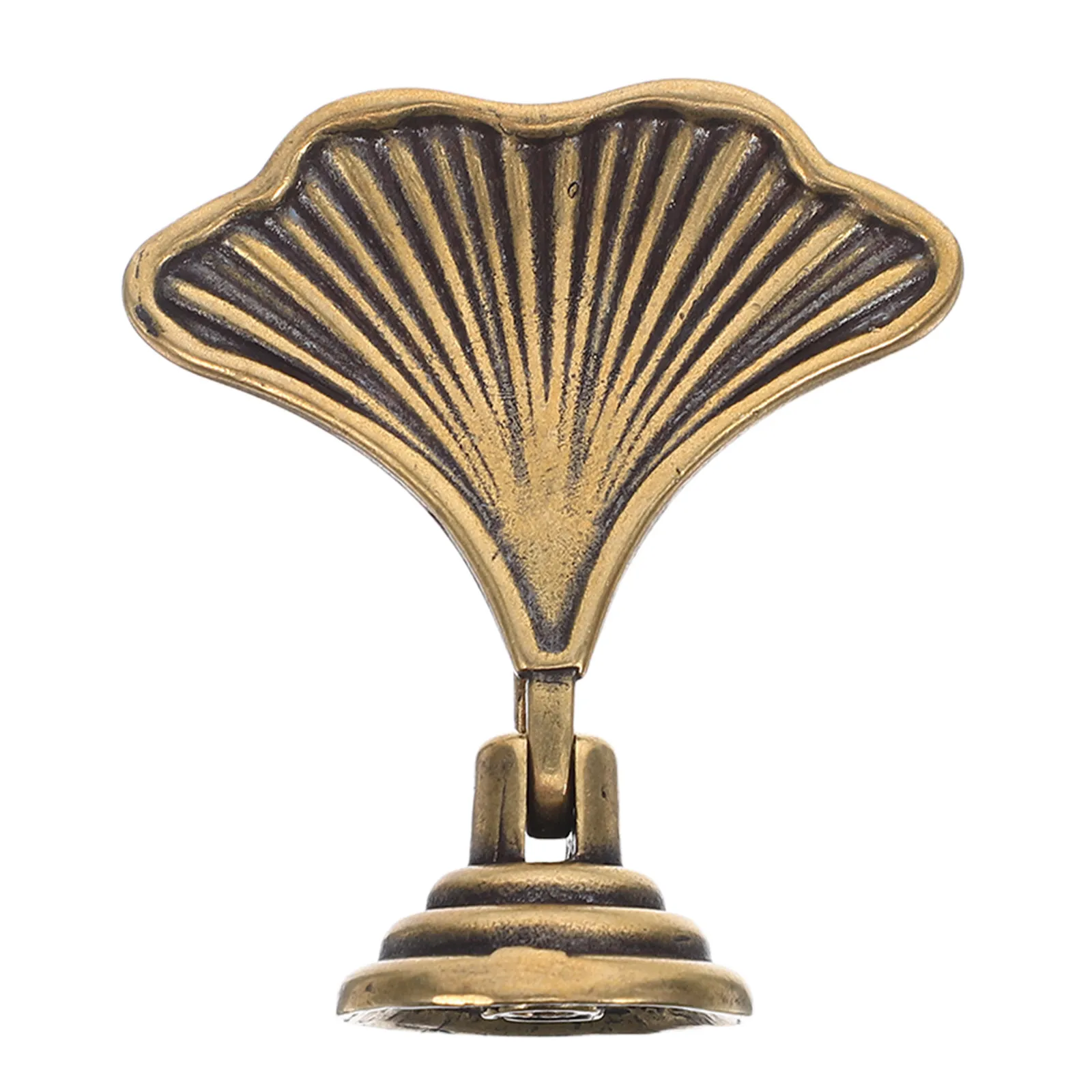 Ginkgo Leaf-Shaped Cabinet Door Knob Brass Decorative Pull Handle Brushed Bronze Vintage Bedroom Bathroom Vanity