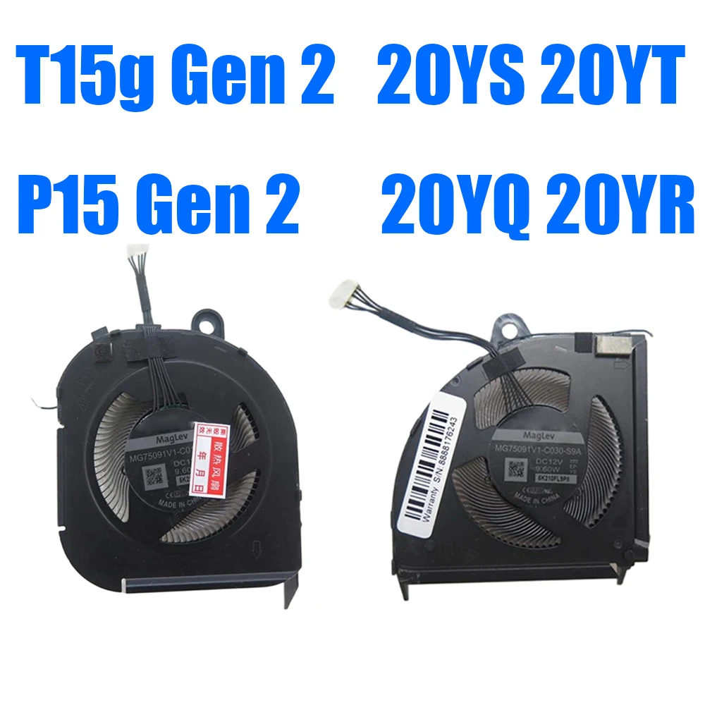 

For Lenovo For ThinkPad T15g Gen 2 20YS 20YT P15 Gen 2 20YQ 20YR MG75091V1-C010-S9A MG75091V1-C030-S9A For SUNON Laptop Fan