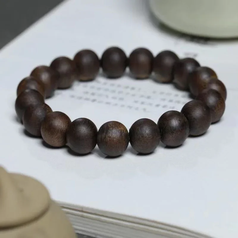 

Brunei Black Submerged Plain Single Circle Buddha Beads Bracelet Wooden Men's and Women's Amusem