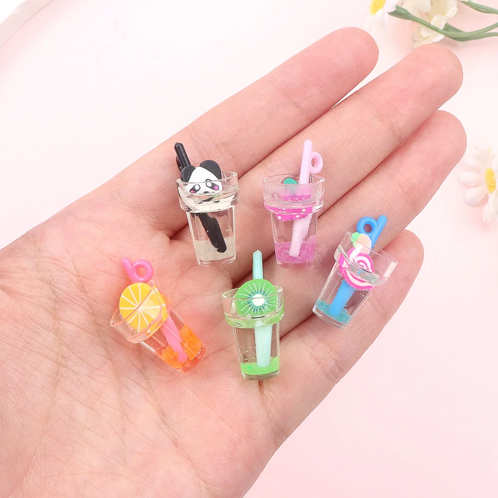 30/50/100pcs multi-color resin beverage cup shaped pendant can be used for DIY bracelet, necklace, earring, jewelry making