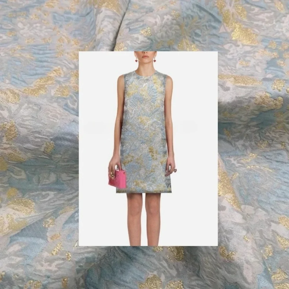 

Европейская жаккардовая парчовая ткань, весна-осень для платья, ветровка, одежда, сумка ручной работы, материал для шитья на метр, оптовая продажа