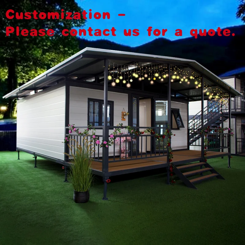 

на заказ.Современный сборный дом. Расширяемый контейнерный дом длиной 20 футов. Мобильный дом с балконом.