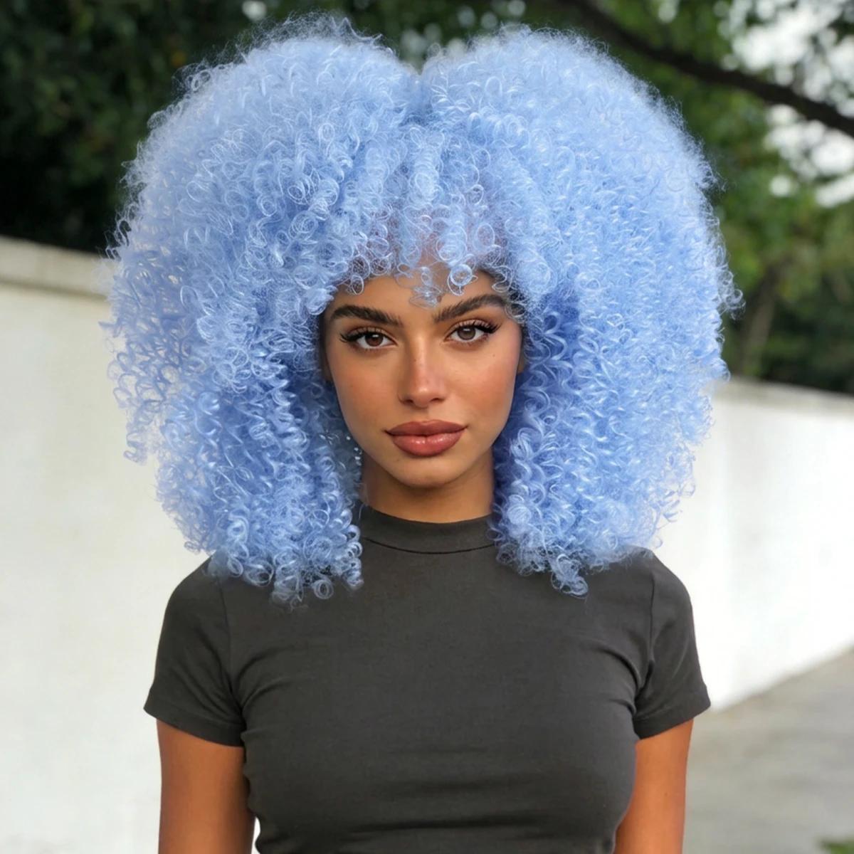 

16 Inch Curly Wigs for Women Short Curly Wigs for Women Curly Synthetic Hair Heat Resistant Hair Replacement with Wig Caps