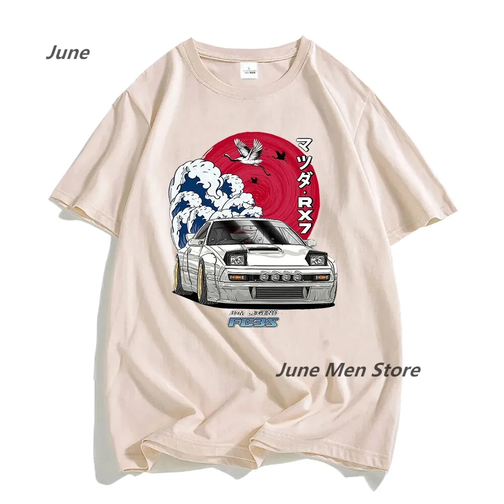 New Initial D Anime Graphic T-shirt Women/Men Streetwear For JDM Crewneck tshirts Tops Y2k Oversized 100% Cotton Tee-shirt Soft