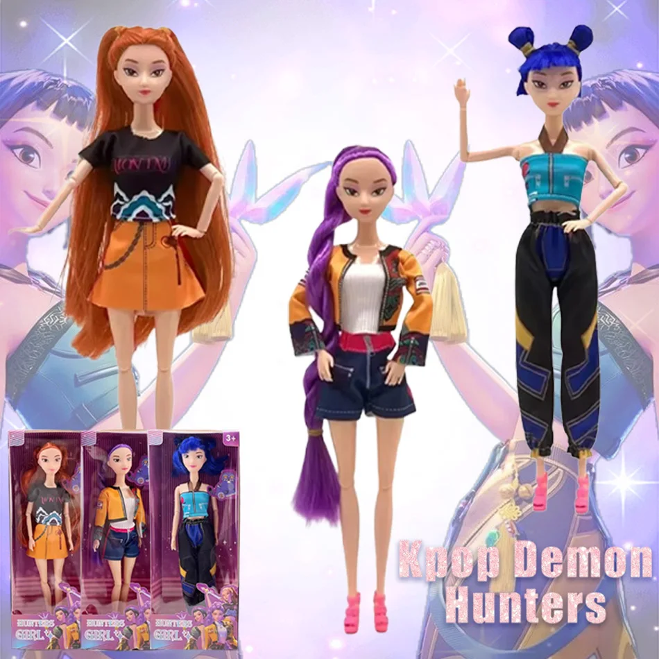 

2025 Куклы Kpop Охотники на демонов Фигурка Игрушка Руми Мира Зои Красивая принцесса Куклы для маленьких девочек Пластиковая игрушка DlY для девочек