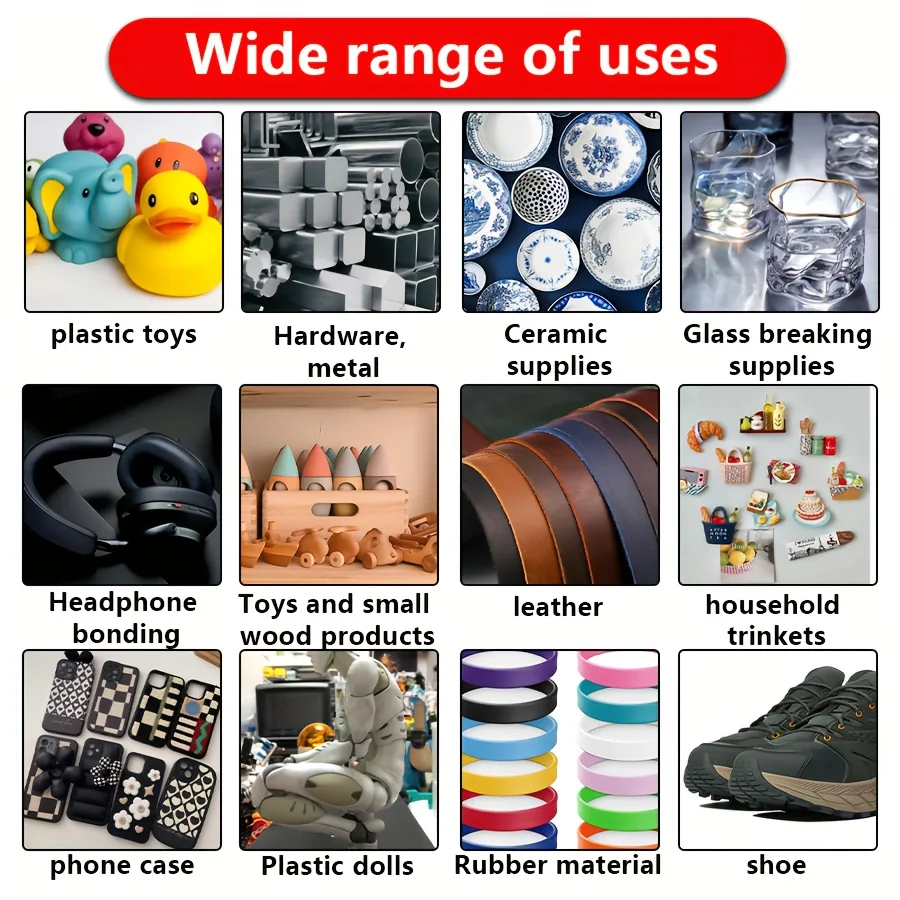 502 Super Glue - High-Strength, Fast-Drying, Multi-Purpose Adhesive For metal, plastic, glass, crafts, DIY, model repair, toy restoration, shoe fixing and maintenance 10-pack