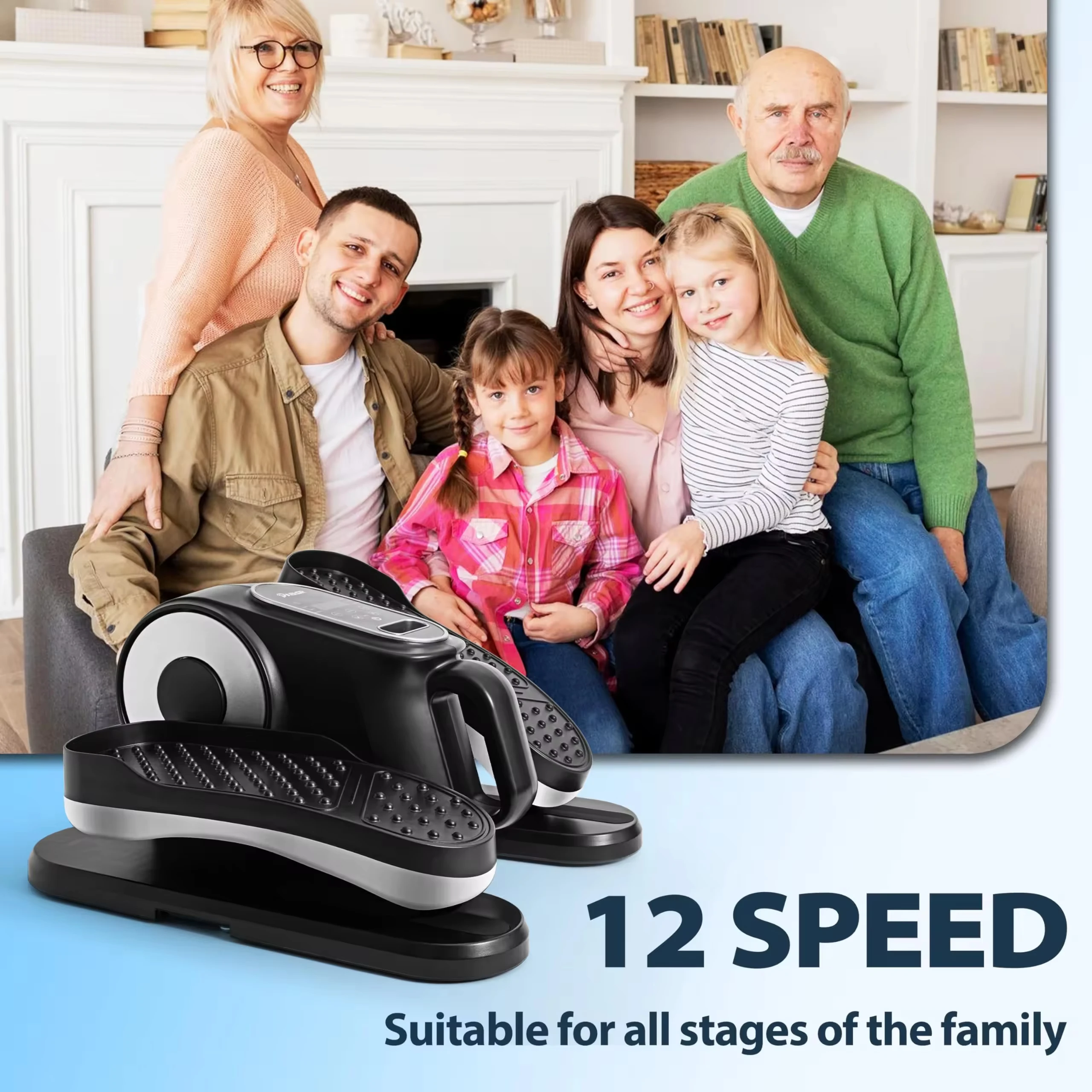 Modern Style Long-Lasting Elliptical Machine Portable Under Desk Elliptical Trainer for Daily Exercise