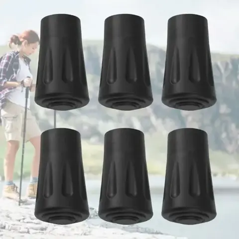 6/12pcs Non-slip Trekking Sticks Protector Cap Tip Walking Stick Bottom Pads Cover Buffer Lightweight for Climbing Hiking