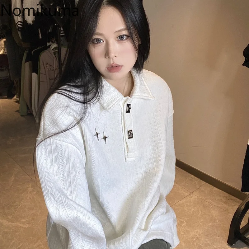 

Hoodies Women Clothing Vintage Fashion White Y2k Tops Clothes for Teens Casual Korean Harajuku Sweatshirts 2023 Ropa Mujer