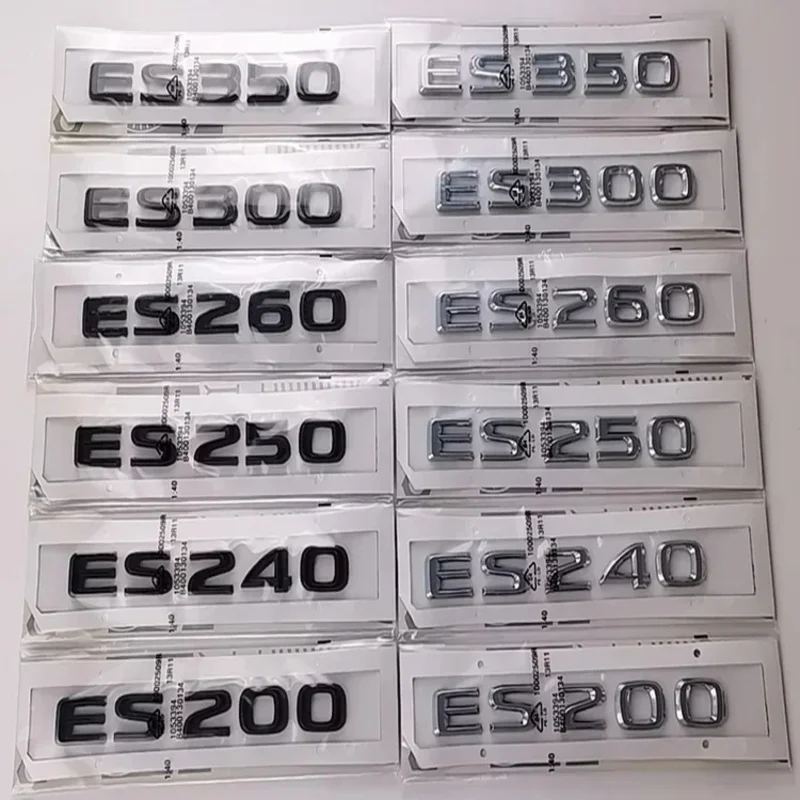 ABS Car Body Trunk Emblem Sticker Rear Badge Letter Decal Accessories for Lexus ES200 ES240 ES250 ES260 ES300 ES350