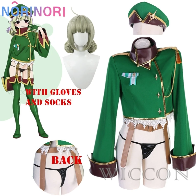 Sprudelt über magische Mädchen Araga Kiwi Cosplay Kostüm Perücke Leopard Militär uniform Hut Leders trümpfe Enormeeta New Anime Cos