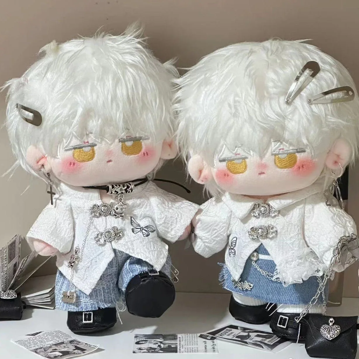 20CM Toy Doll Clothes Gift Antique Chinese Dress Set Playing House Photo Props Hanfu Suit Stuffed Idol Dolls Change Dress Game