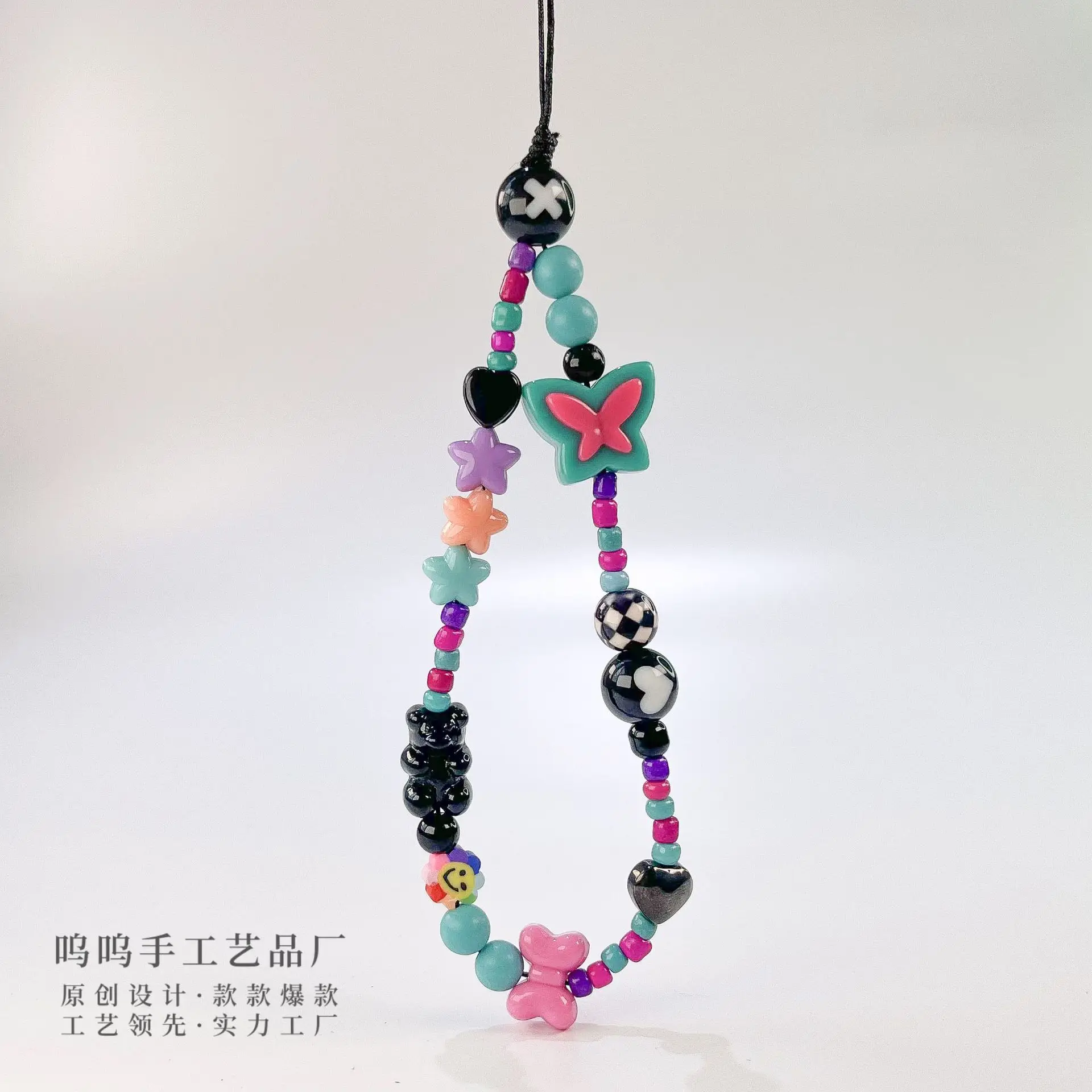 Y2K فراشة حلوة كول فتاة الهاتف سحر حزام الحبل لطيف قلادة اكسسوارات ل iP 11 كاميرا الكتب ملحقات السلسلة Ins