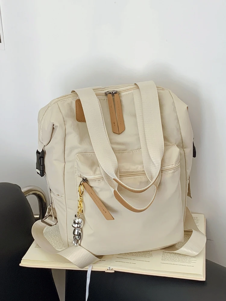 

Japanese Sle Large Capaci Women's Bapa Commuter Travel oulder Bag Tote Bag Student Bookbag Dual oulder Soft Bapa