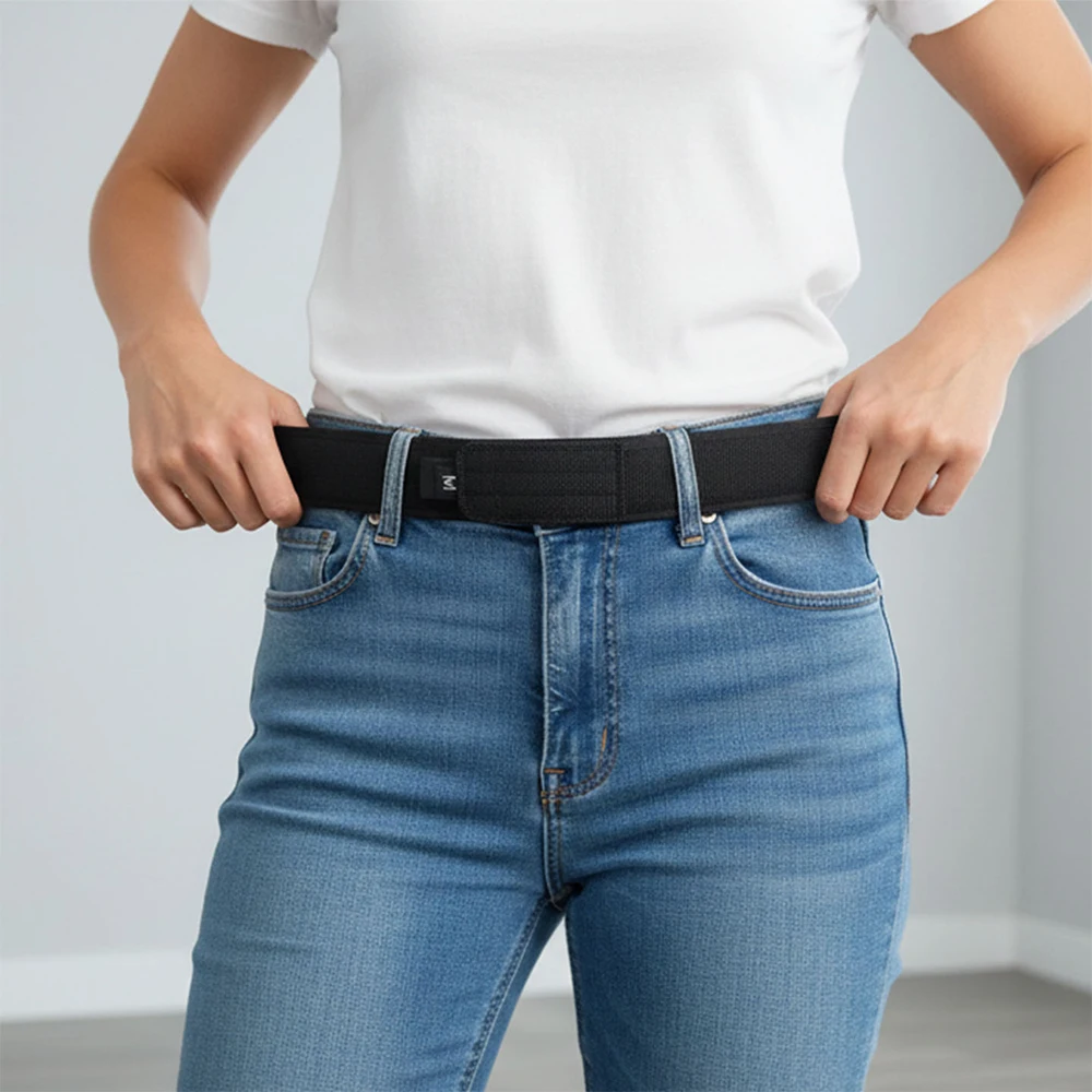 TUSHI Neuer 3,8cm Taktischer Innengürtel für Herren Premium Nylon Starrer Klettverschluss 105cm bis 125cm Gürtel ohne Schnalle Männlicher Taillengürtel – Detail 10