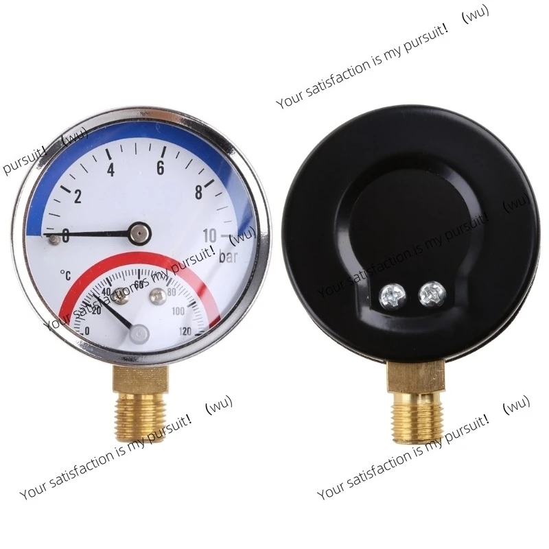 Thermal pressure gauge for floor heating systems, measuring range up to 120 ° C and 10 bar, model M4YD