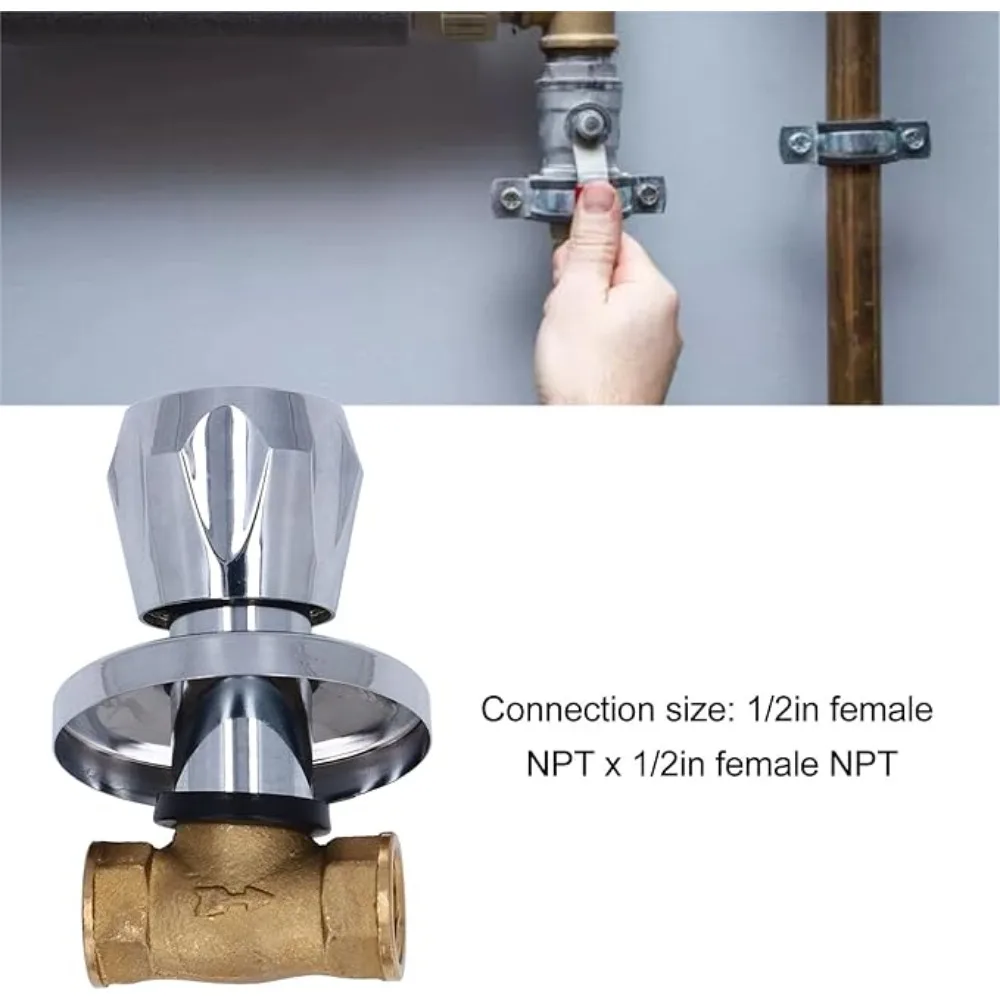 

1Pcs Single Handle Concealed Copper Bathtub Faucet Valve for Bathroom Shower Cold Water 1/2'' 3/4'' Tap Angle Valve Accessory