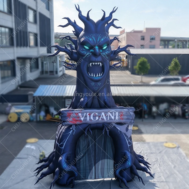 Giant Inflatable Horror Evil Tree Model, Blow Spooky Tree for Halloween Party, Haunted House, Bar, Nightclub Terror Decor Prop