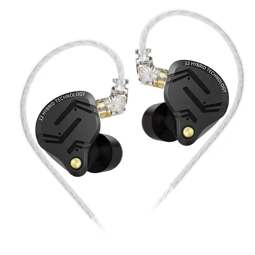 KZ ZS12 PRO X auriculares de Metal 1DD + 5BA, auriculares híbridos de graves HIFI con Monitor de oído, auriculares con cancelación de ruido para deporte y música, recién llegados