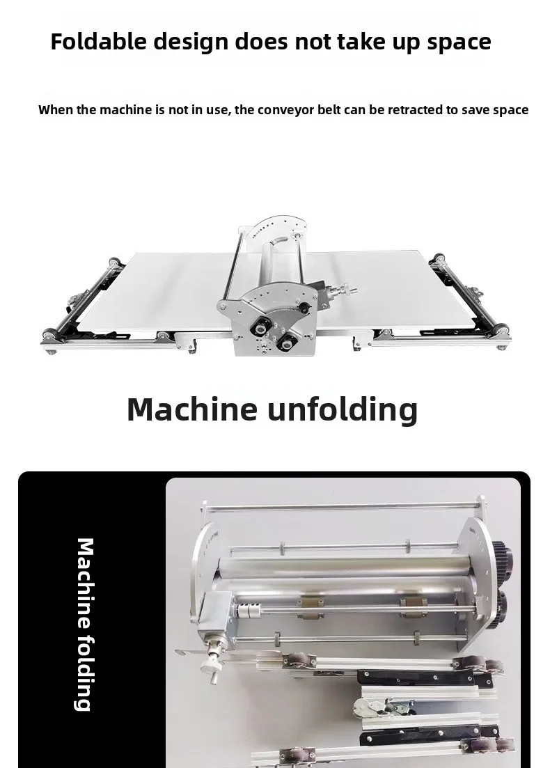Compact Electric Pastry Sheeter Folding Bench Top Durable Sturdy Professional for Danish Puff Pastry and Home Baking Use