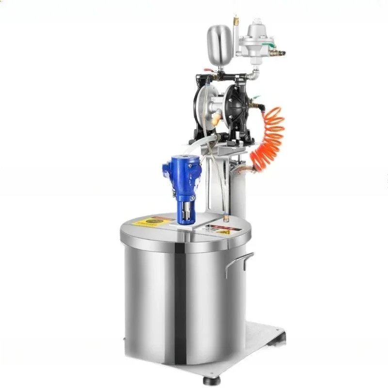 Pneumatic Mixing Oil Pump Set, Gallon Stainless Steel Automatic Lifting Diaphragm Pump