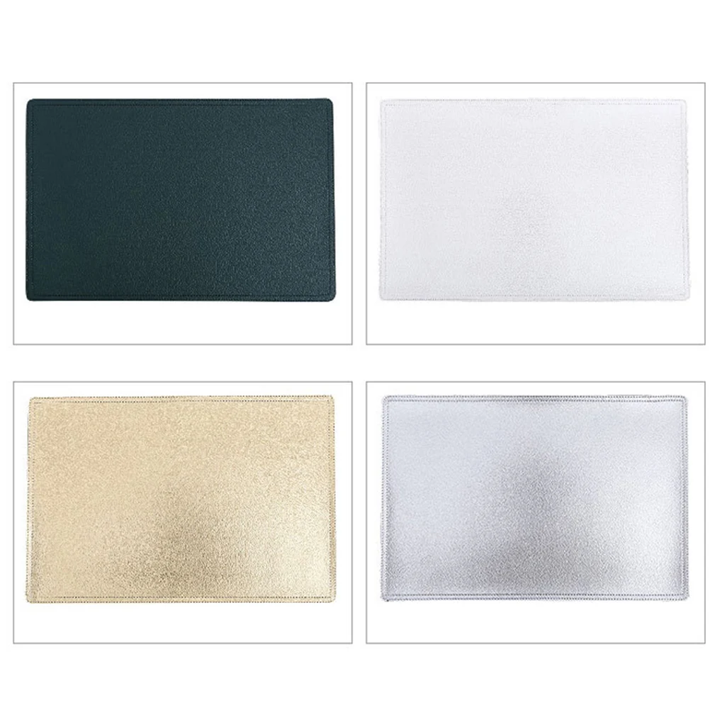 

Waterproof and Oil-proof Tray Pad Restaurant Table Mat Placemat Golden Dish Tableware Household