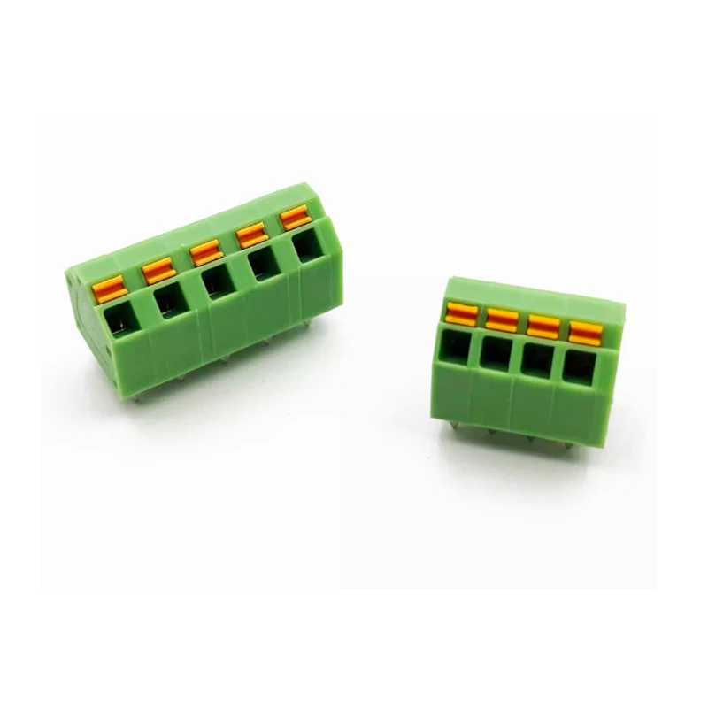 (1 Piece) KF250NH Spring Press PCB Slant Terminal Block 3.81mm 5.08mm Double Row Pin SPTA 2P 3P 4P ~ 12P 250NH