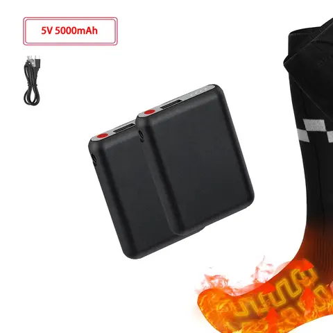 Calzini riscaldati Batterie 5V 5000mah Batteria ai polimeri di litio regolabile per guanti caldi invernali Vestiti Cappello Caricatore Power Bank