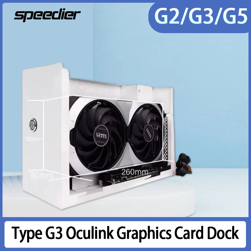 EG01G3 Oculink-compatible EGPU Dock Laptop External Expander Supports 4070 and 4080 Graphics Cards 3*8Pin Cable Suitable for DIY