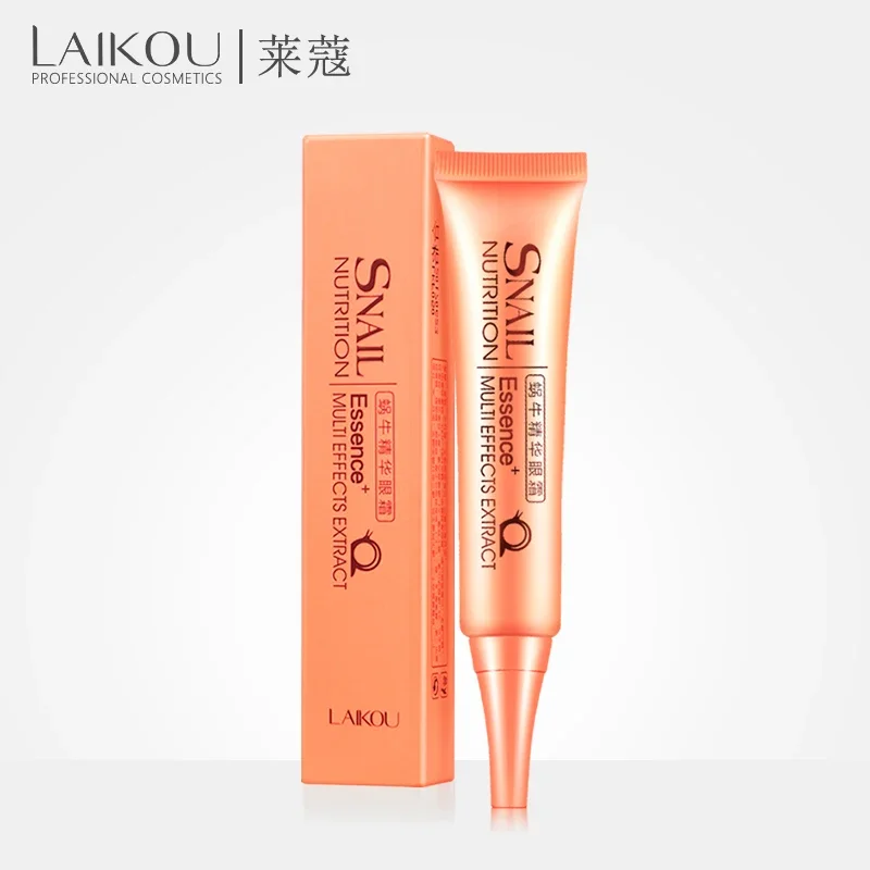 Laikou 30g Snail Eye Cream Essence Moisturizing Firming Anti-Aging Eye Serum Dark Circles Eye Bags Removal Anti Wrinkle Eye Care