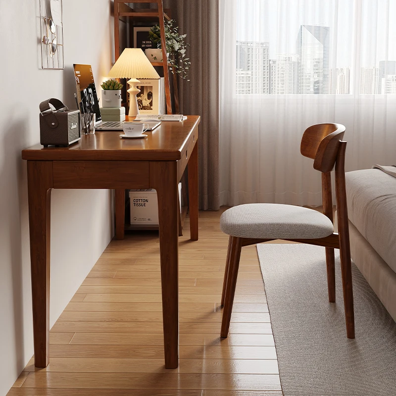 Solid wood narrow desk 4045cm simple household computer desk office small apartment bedroom student writing table long table