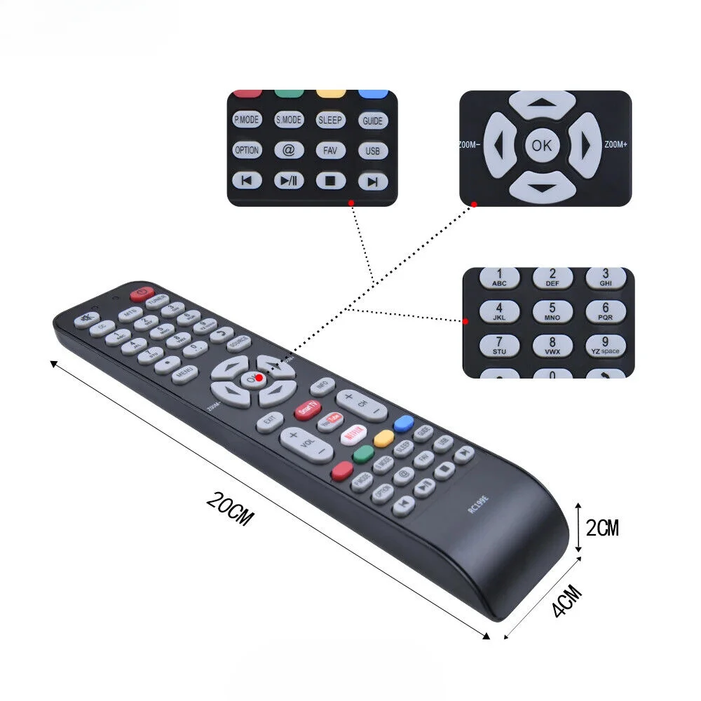 Nieuwe RC199E Afstandsbediening Fit Voor TCL HD Smart TV32E4900S 40S4800FS 50E4900FS