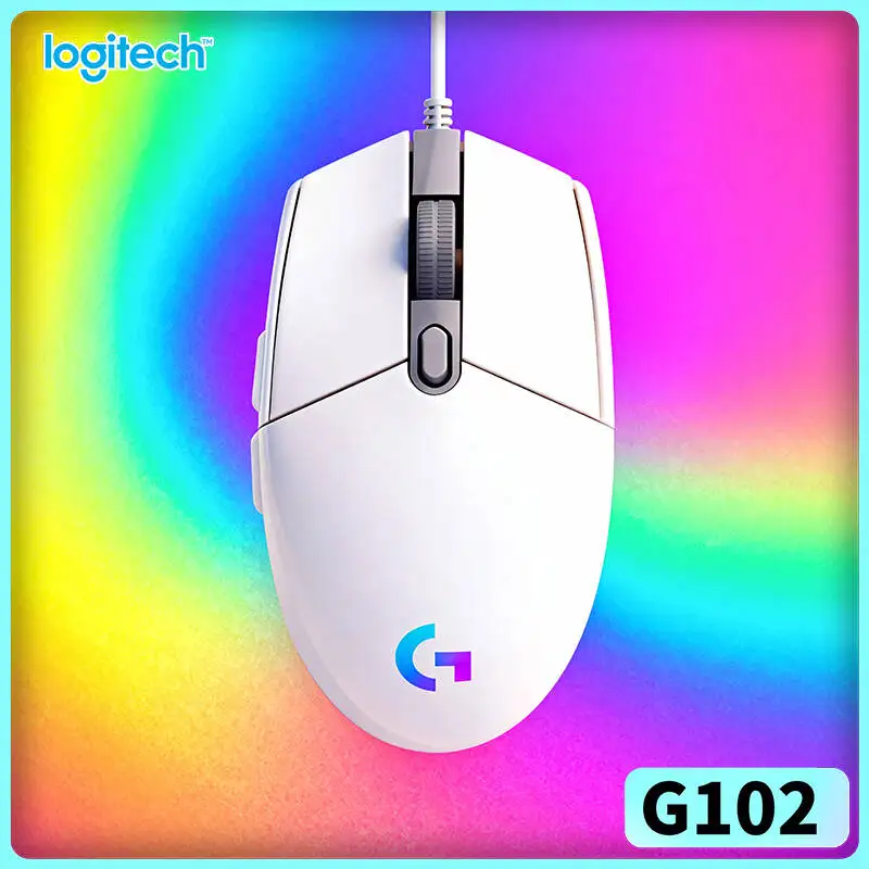 Logitech G102 Gaming Mouse, 1ms Report Rate, 1000Hz Polling, RGB Sync, Mechanical Buttons for Professional Esports Gamers
