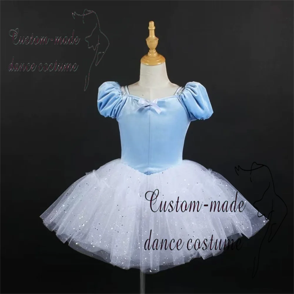 

Новая детская тюлевая юбка с пышными рукавами, пышное платье для выступлений и выступлений на сцене.