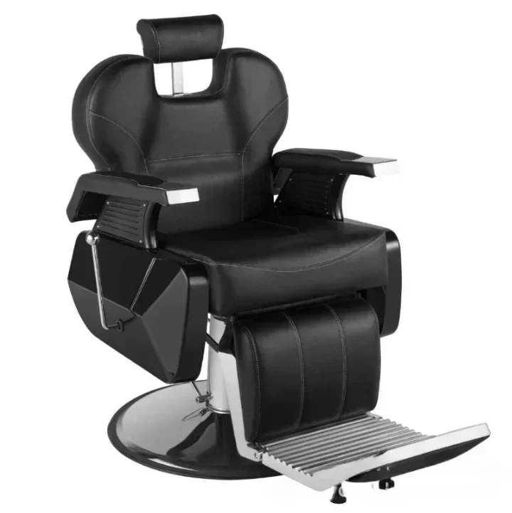 

Vintage Hydraulic Black Barber Chair Styling Chair For Shaving Salon Furniture