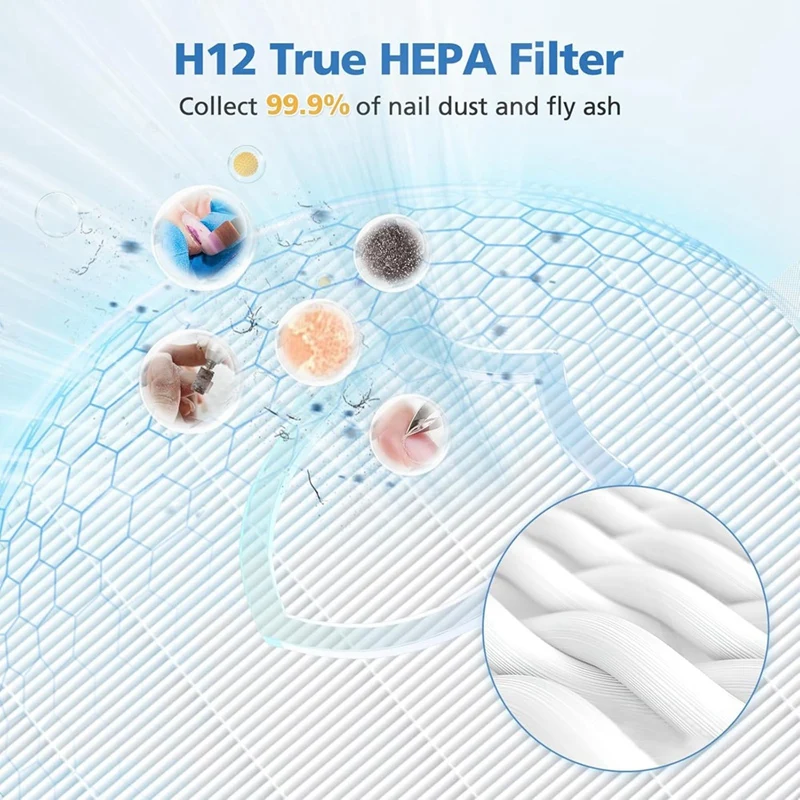 Filtro di ricambio per collettore di polveri per unghie ABDJ-4 pezzi per collettori di polveri per unghie Melodysusie Hpro/Spror, polvere per unghie