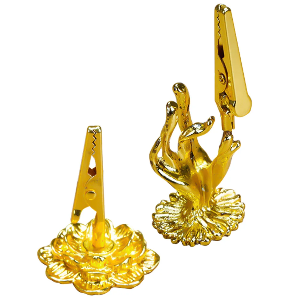 

2pcs Buddha Hand Incense Clip Premium Holder For Bedroom Yoga Studio Meditation Room Smooth Retro Design Household