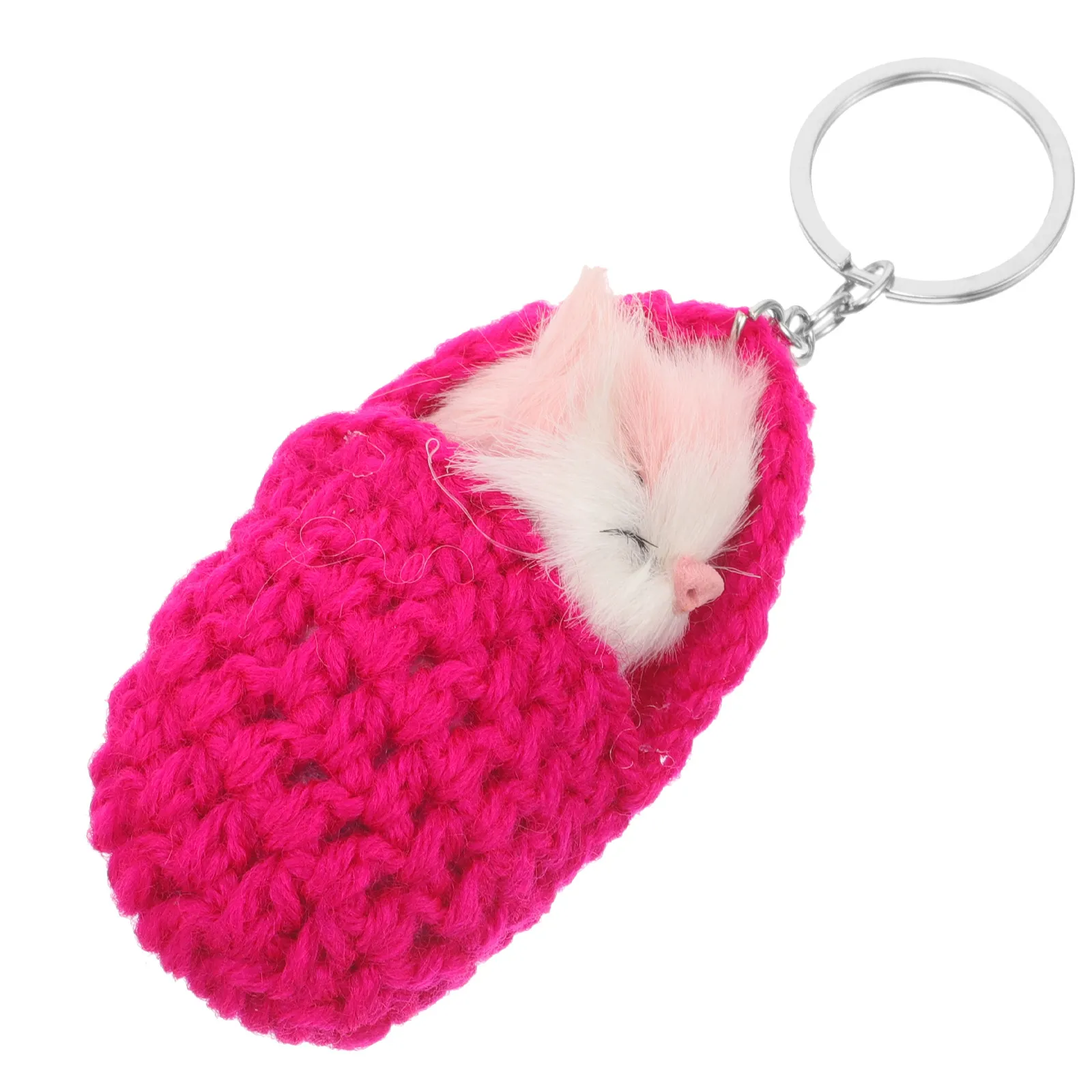 

Cat Keychain Rose Red Soft Material Bag Charm Purse Key Chain Key Ring Pendant Backpack Decoration Keychain Decoration