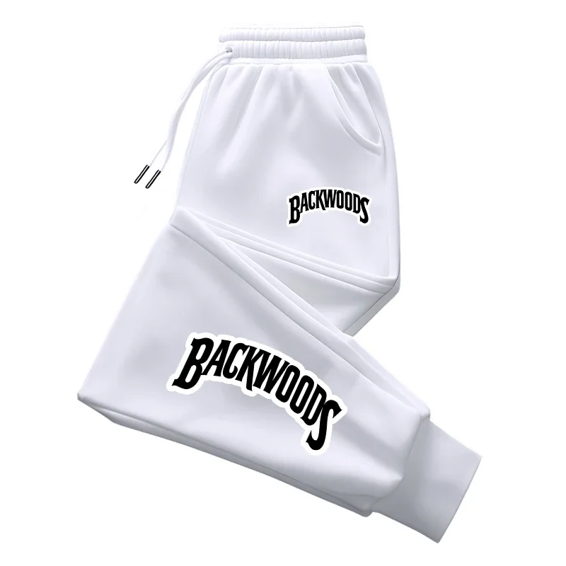 Neue Sweatpants 2026 Neue Sweatpants mit Gebogenem Textaufdruck für Herren Backwoods Buchstabendruck Lässige Streetwear Jogginghosen – Detail 5