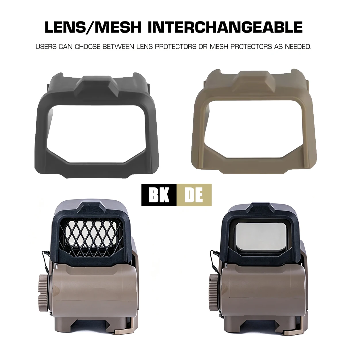 Airsoft RM Red Dot Reflex Sight Killflash Protector Cover Holographic Scope Hunting EH 558 Reflex Optical Scope Lens/Mesh Cap view 2