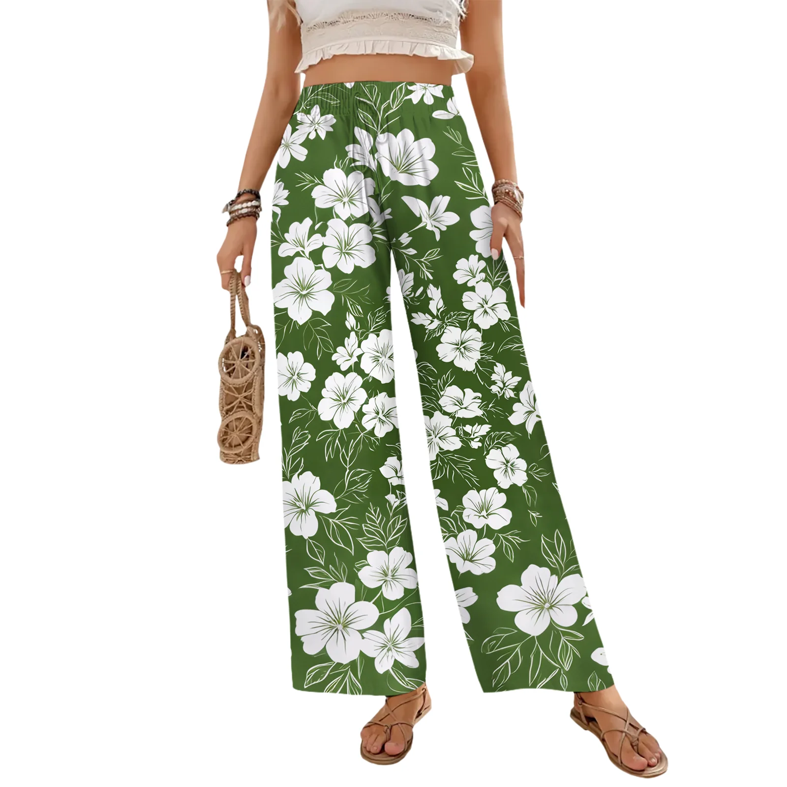 

Women's casual summer trousers: comfortable loose pants, breathable and versatile work women's trousers