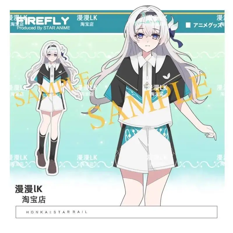 

Game Honkai: Star Rail Cosplay Firefly Women Girl JK Sailor Summer Uniform Short Sleeved Top Shorts Tie Shirt Suit Costume