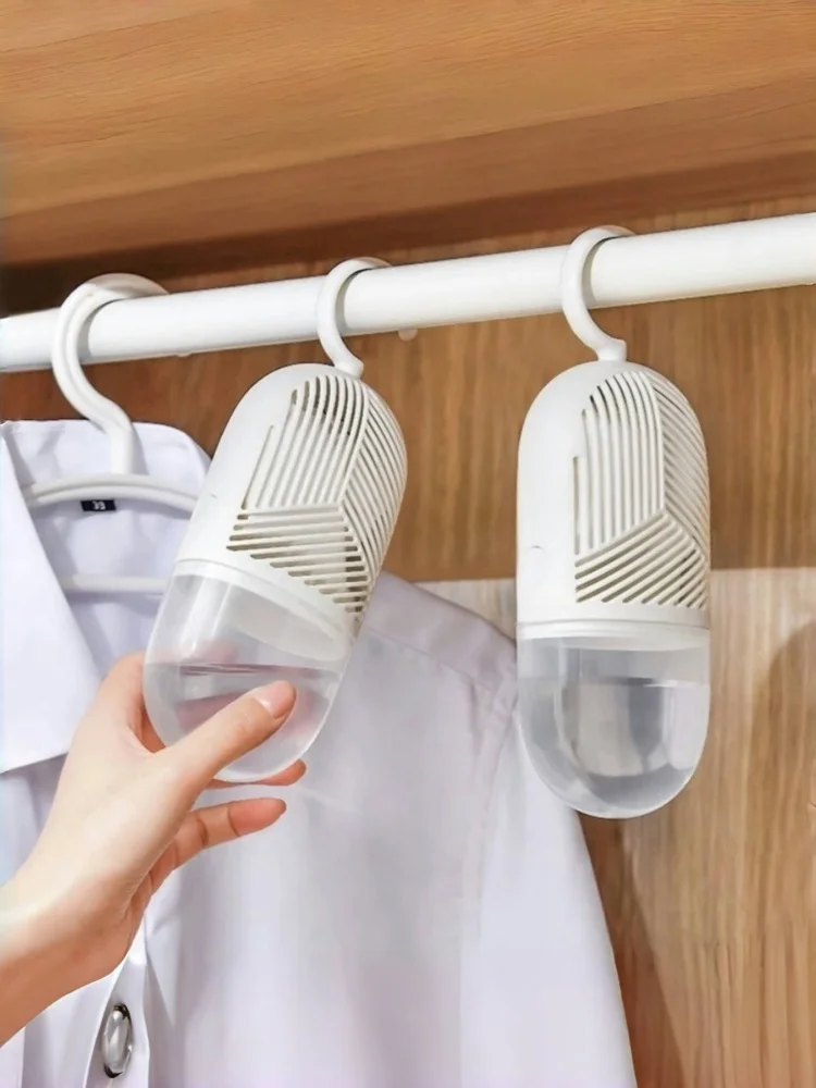 مزيل الرطوبة، خزانة ملابس منزلية قابلة للتعليق، حقيبة ماصة للرطوبة، مقاومة للرطوبة والعفن، كليوريد الكالسيوم، مجفف قابل لإعادة الاستخدام