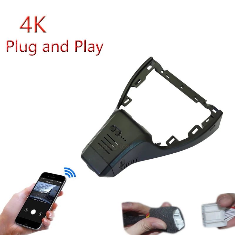 4K Plug And Play For Volkswagen ID.4 ID4 CROZZ 2022 2023 Car Wifi DVR Video Recorder Dash Cam Camera Full HD 2160P Night Vision