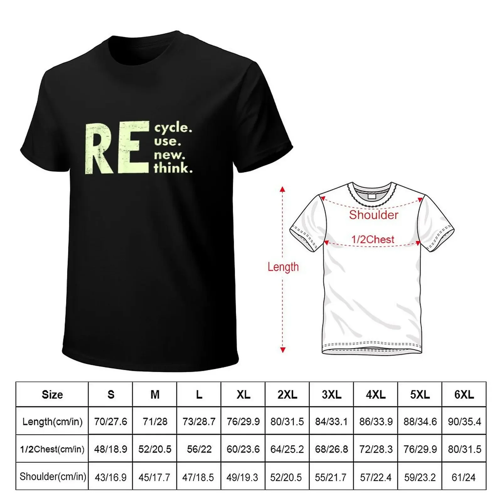 Recycle use new think T-Shirt cotton graphic tees graphic tee shirt plus size tops plus sizes plain t shirts men