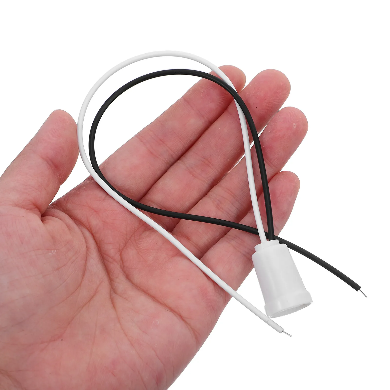 5Pcs E12 Bulb Holder with Wire White Light Socket Base for Pendant Lighting DIY Lamps Stable Power Transmission Easy