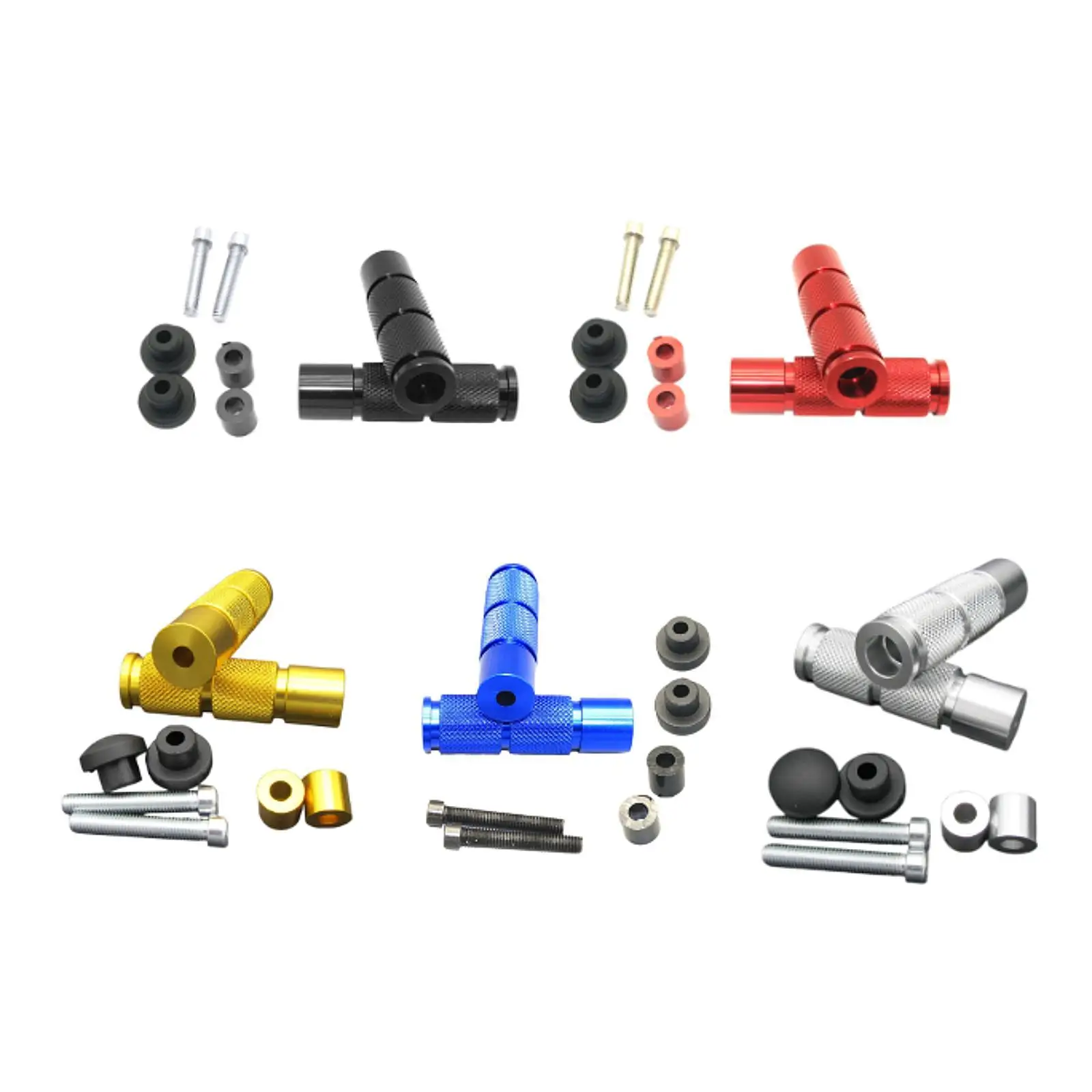 Jenerik motosiklet yolcu ayak kazıklar arka pedallar onarım parçaları evrensel