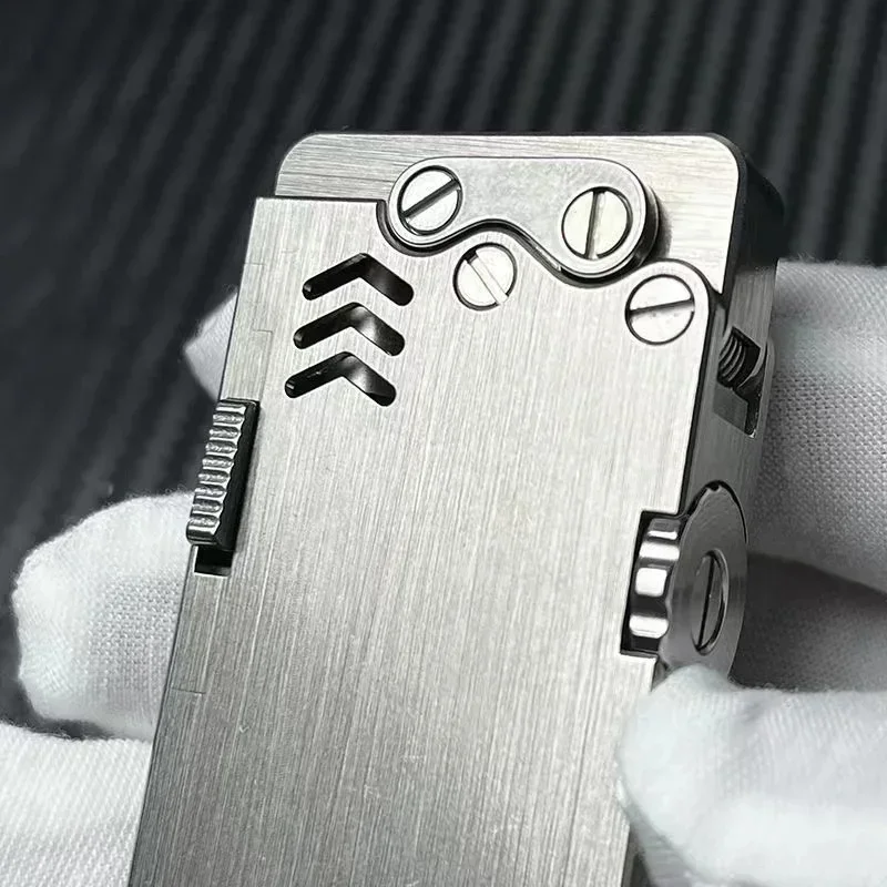 Titanium Alloy Sixth Generation Automatic Ignition Mechanical Armor Dragon Tongue Lighter One-click Ejection Kerosene Lighter