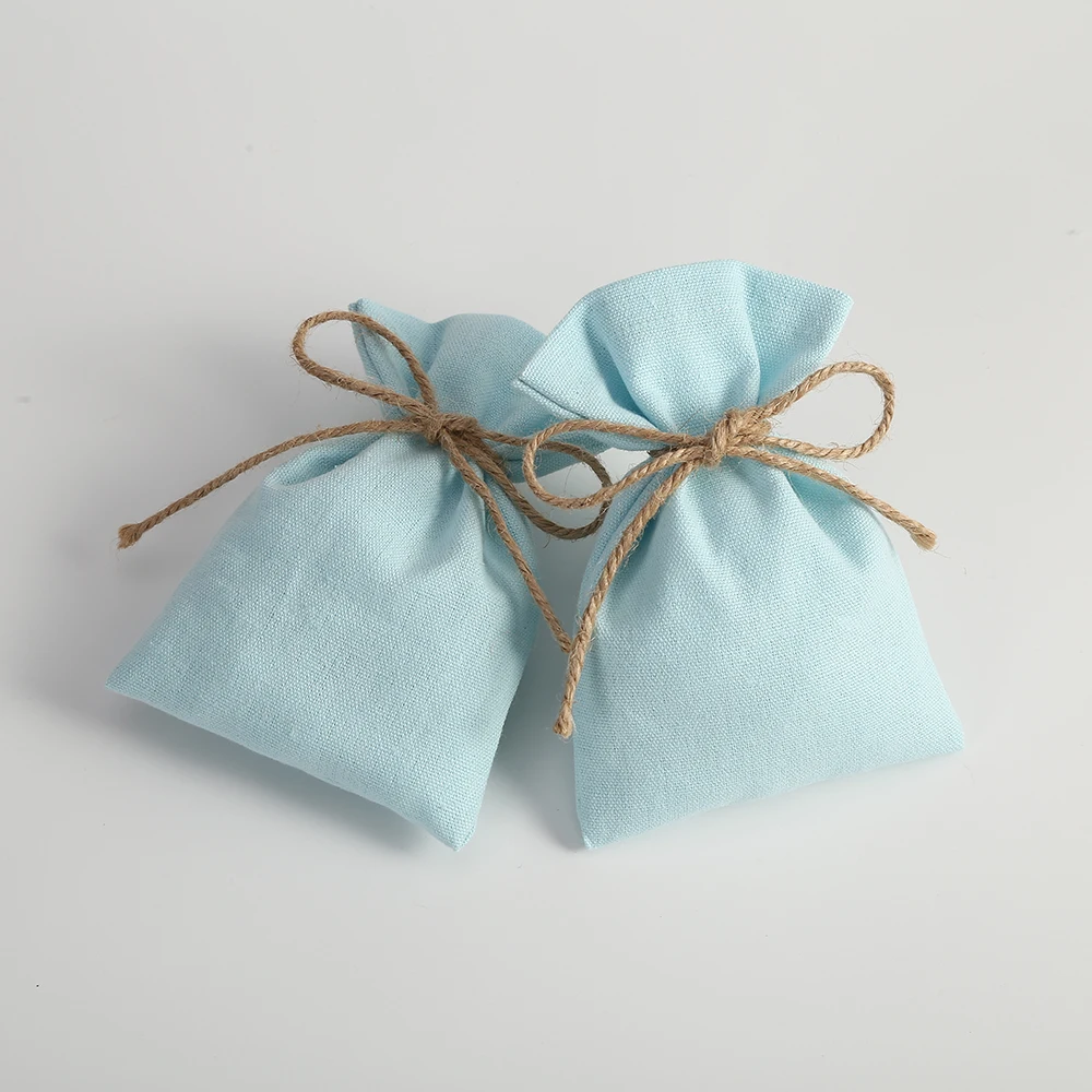 50 Stück Schmuck-Geschenkverpackungsbeutel aus Baumwolle, Jute-Musselin-Beutel, Hochzeitsgeschenk-Süßigkeitenbeutel, Brautparty-Kosmetik-Organizer-Beutel – Detail 10